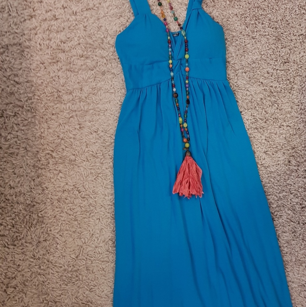 Teal maxi dress